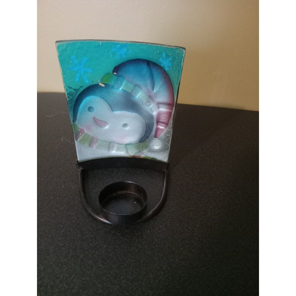 Christmas Penguin Candle Holder – Festive Ceramic Holiday Decor - Picture 2 of 2